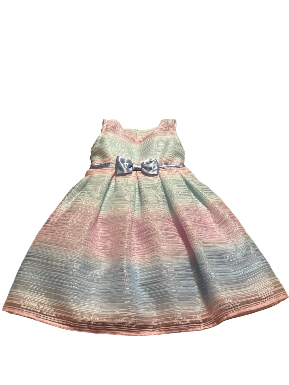 Jona Michelle Pastel Stripe Bow Formal Dress Size 3T
